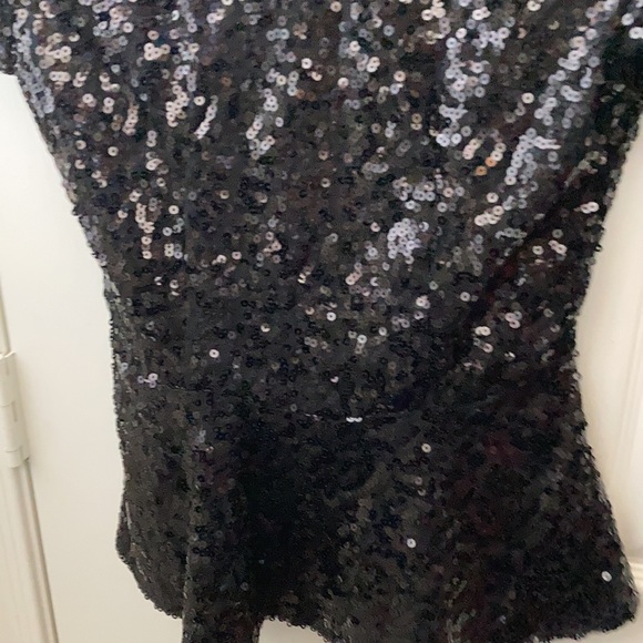 FINAL MARKDOWN Casual couture by green envelope sequin top small - Picture 2 of 6